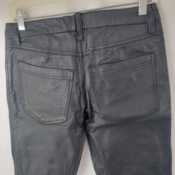 TRIPP NYC Mens Pants Sz 30 Black Faux Leather Pleather Vegan Skinny Goth Punk - Picture 5 of 14